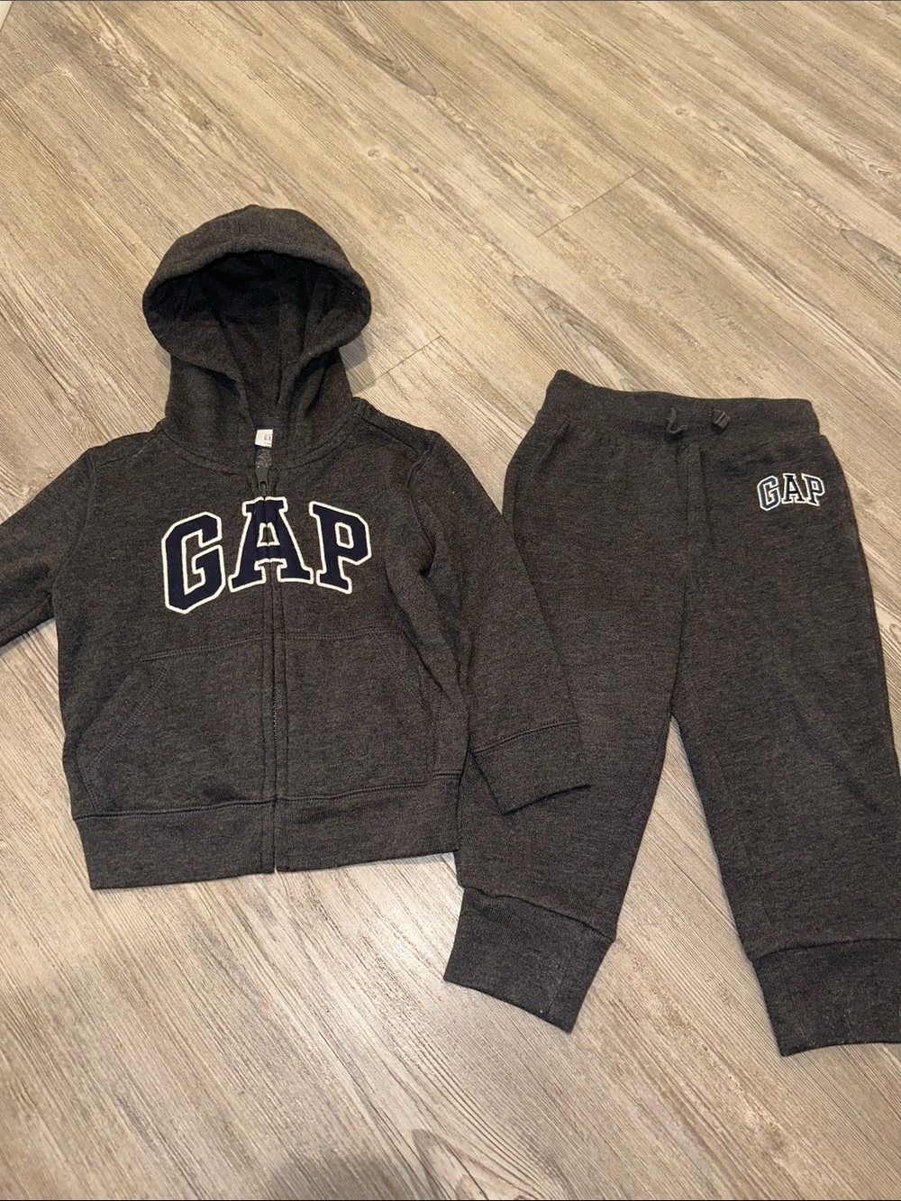 GAP Kids Dark Sweatshirt Joggers Matching Set  - Dark Gray